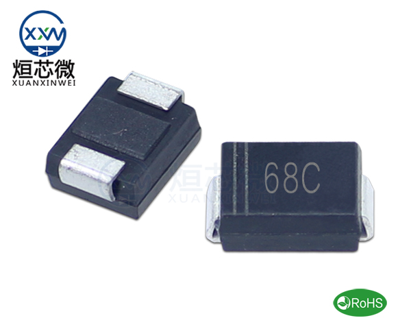 P6SMB68CA參數,TVS二極管P6SMB68CA瞬態(tài)(變)抑制二極管